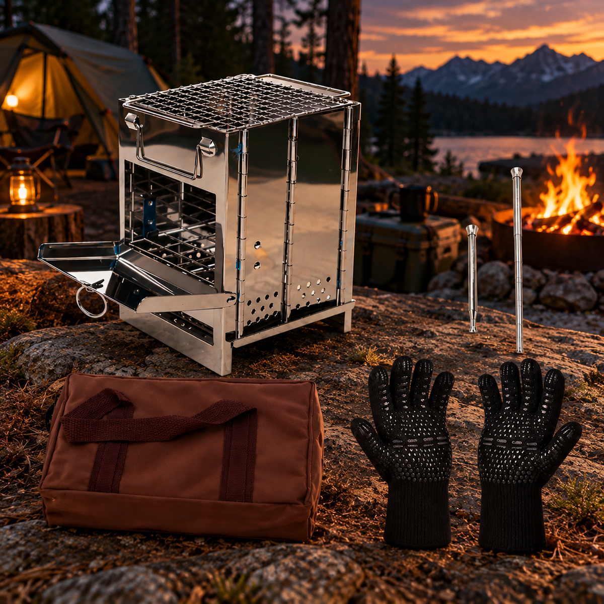 FieldFire Compact Wood Burning Stove Kit