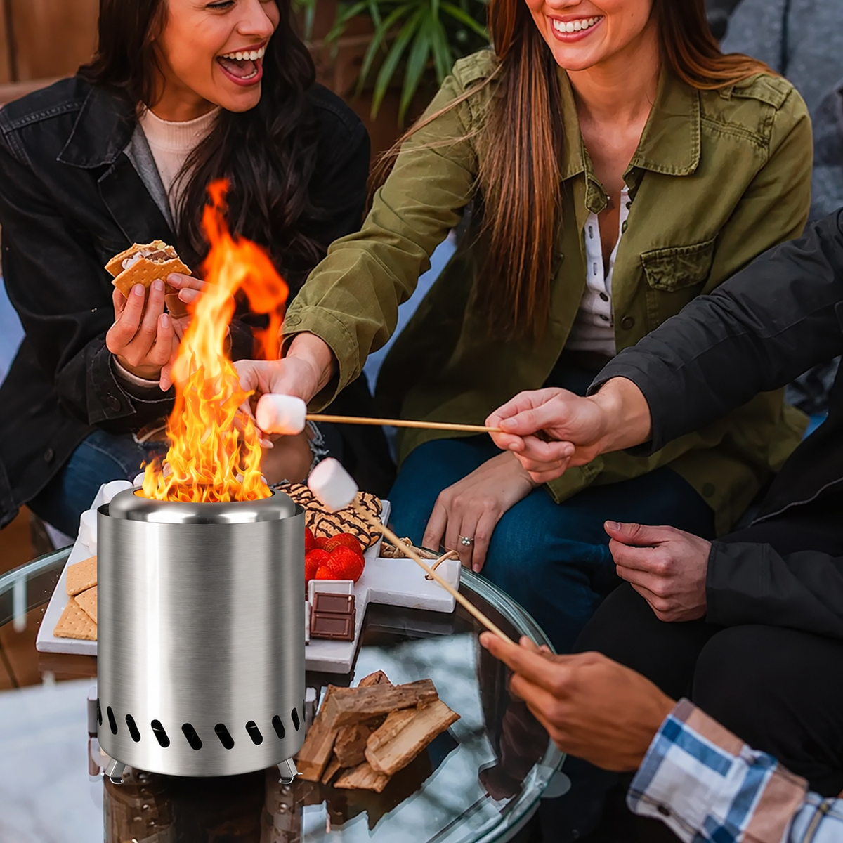 Updraft Smokeless Tabletop Fire Pit | Wood Burning