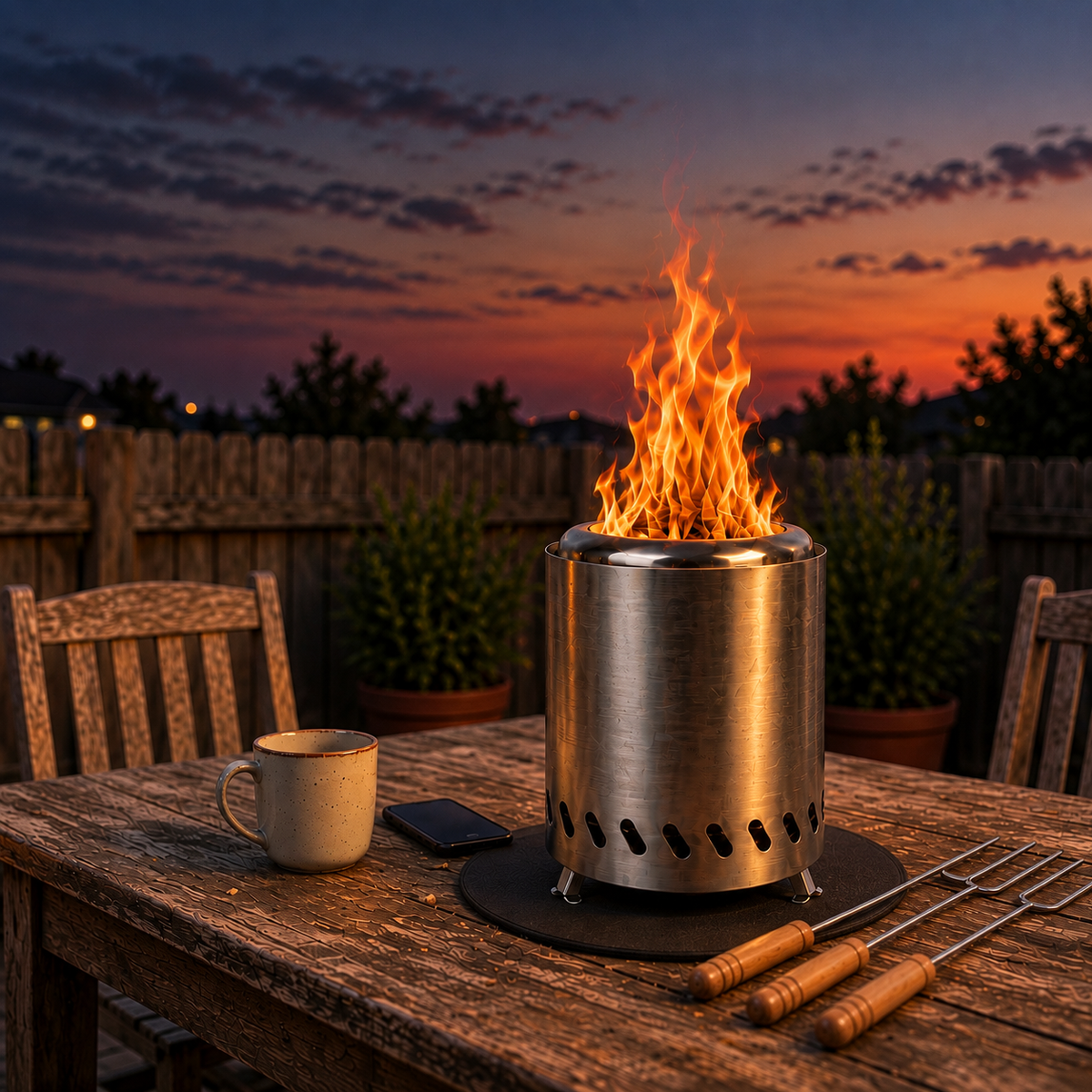 Updraft Smokeless Tabletop Fire Pit | Wood Burning